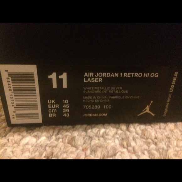 Air Jordan 1 Retro Hi OG LASER (Authentic) - Picture 4 of 8